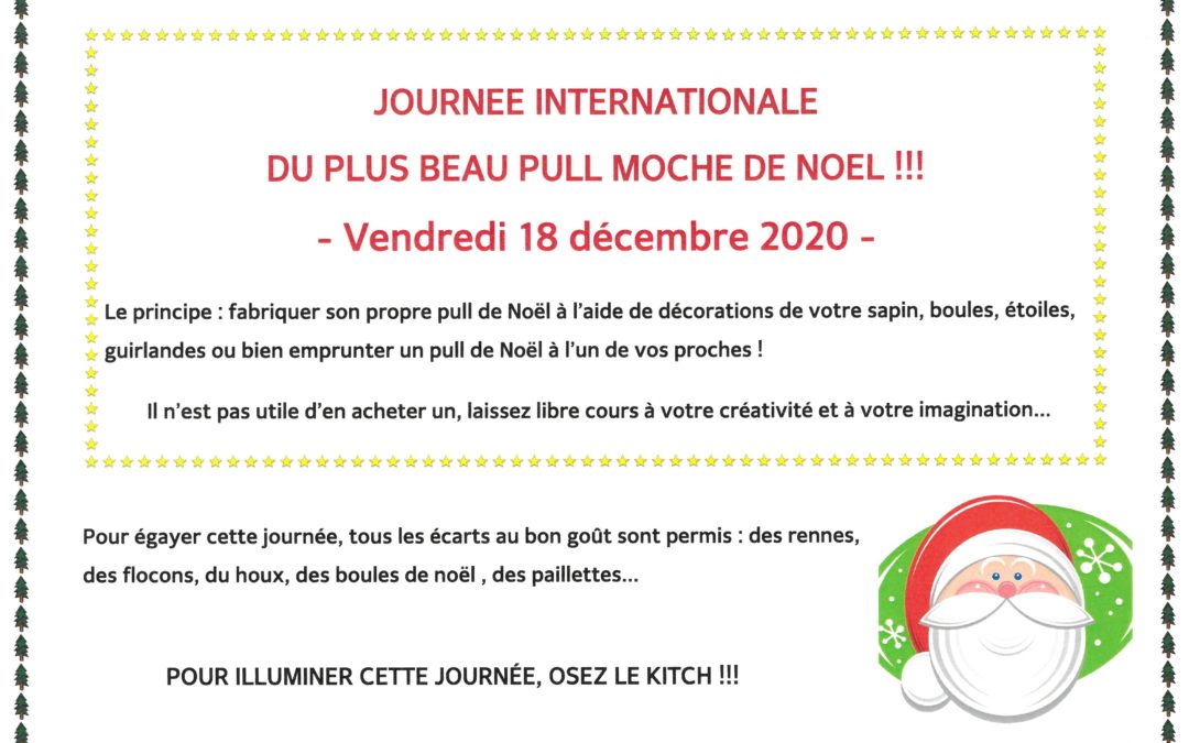 Journée internationale du plus beau pull moche de Noël !